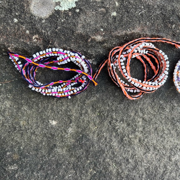 Set of 3 Watana Peruvian beaded woven wrap beaded friendship bracelets ties - Picture 5 of 6